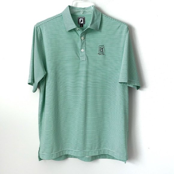 FootJoy Shirts Footjoy Golf Polo Shirt Mens Xl Green White Stripes